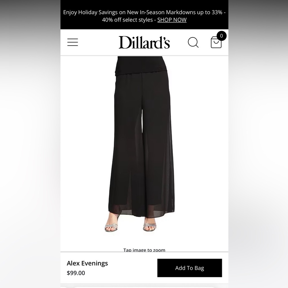 NWT chiffon dress evening trouser